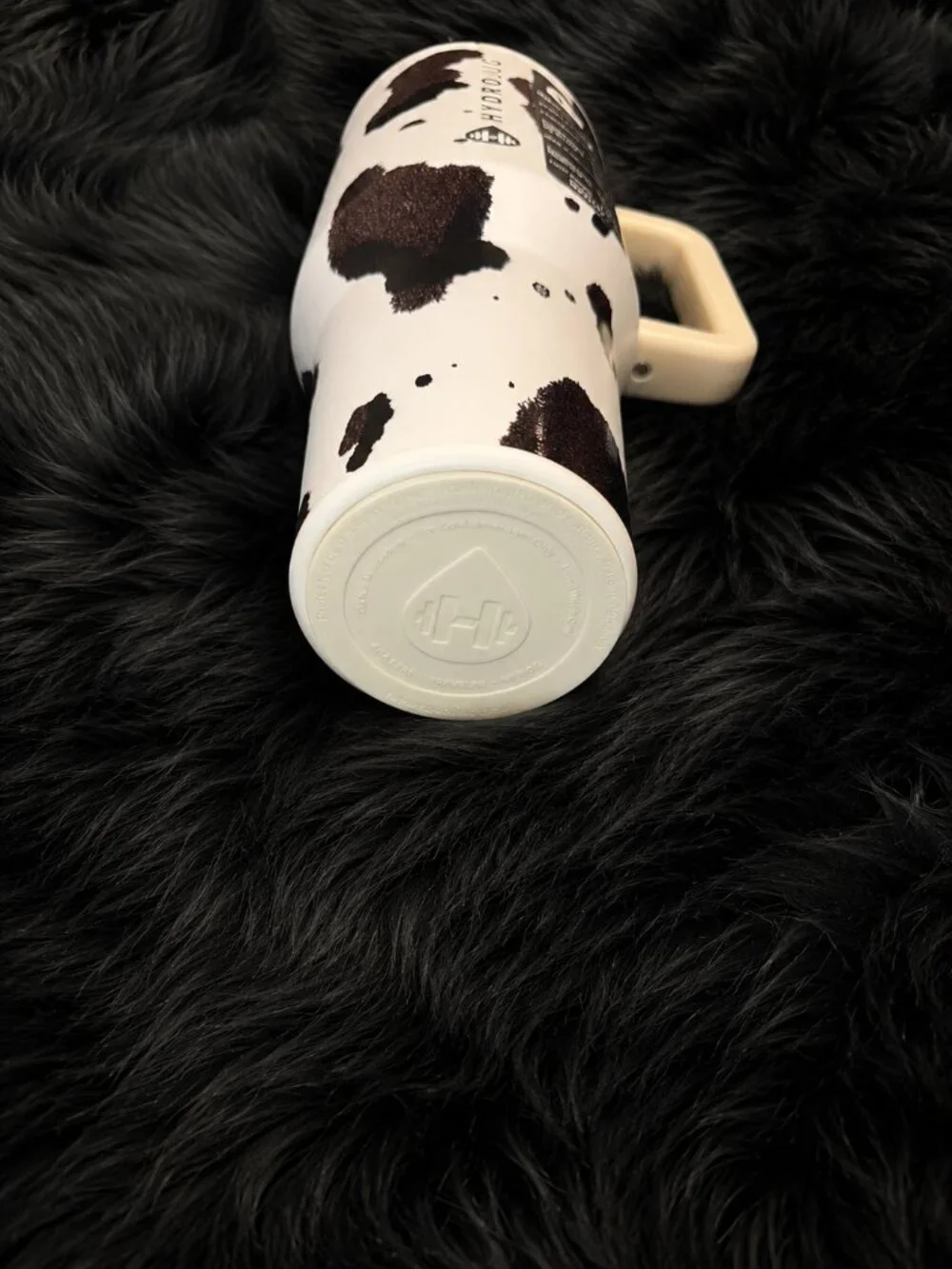 HydroJug Traveler 40oz Cow Print Tumbler with Handle & Straw NWT